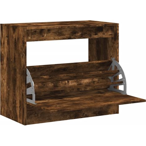 Maison Exclusive - Scarpiera Rovere Fumo 80x42x69 cm in Legno Multistrato