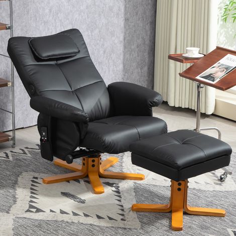 Fauteuil massant avec repose-pied. dossier inclinable jusqu'à 135°. coffre de rangement. télécommande (1/5)