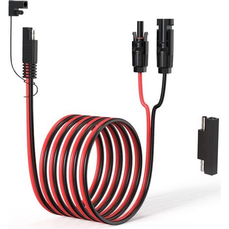 Solar connector, 10 AWG 3m cable, SAE adapter, Polarity reversal, Solar panel (1/5)