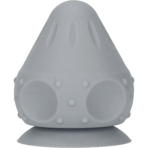 Boule de massage myofasciale en silicone, libération des points de déclenchement, ventouse murale pour dos, taille et cou, gris. (1/5)