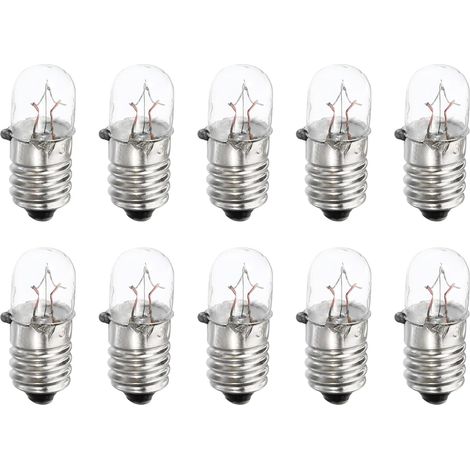 Ampoule E10 - 24V 3W Lumière Jaune Chaude - Pour Instrumentation Et Signalisation - Lot De 10 (1/5)