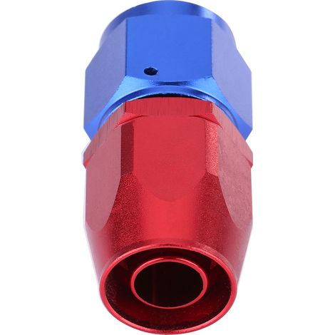 Raccord pivotant AN10 pour durite d'alimentation carburant, adaptateur pour refroidisseur d'huile, anodisé bleu et rouge, angle 0° (1/3)