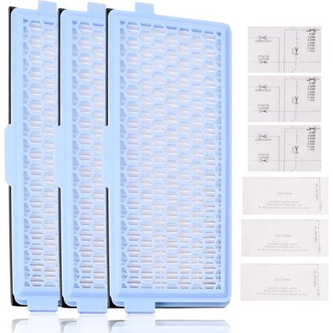 Lot de 3 Filtres pour Miele, includere 3 filtre Active AirClean 3 filtres moteur, filtre aspirateur pour miele Complete C2 C3 Compact C1 C2 S4000 S5000 S6000 S8000 series