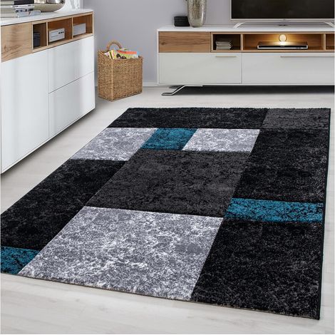 Tapis moderne en polypropylène AlloTapis Nastasia Turquoise 80x150 (1/5)