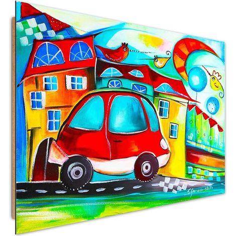 Quadro deco panel, Auto rossa - 120x80 (1/5)