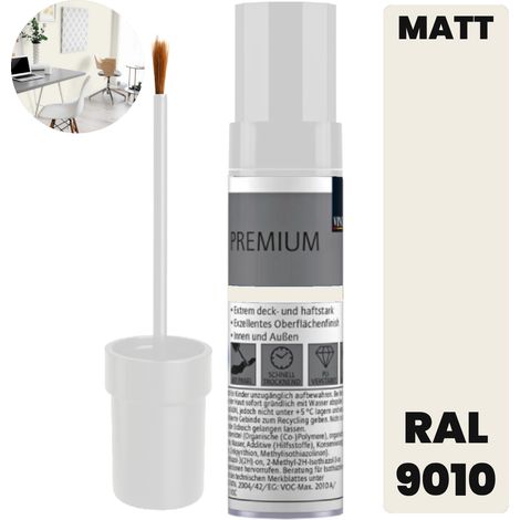 Pintura blanca de retoque para muebles de cocina y salón RAL 9010 mate (1/5)