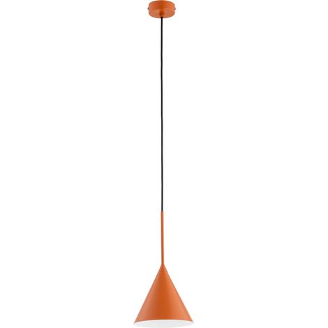 Suspension minimaliste orange cône cuisine E27 15W Alfa (1/3)