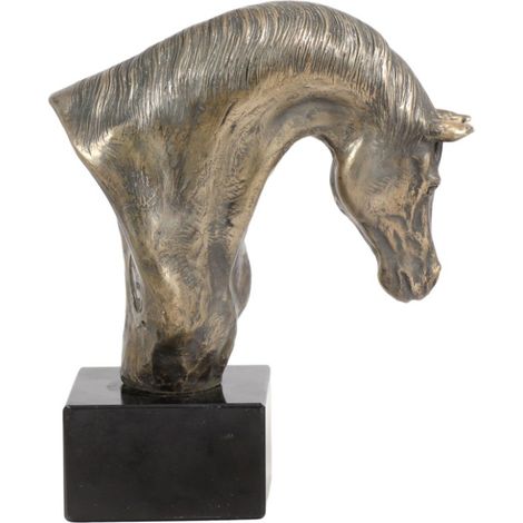 Caballo árabe - elegante estatuilla, busto de caballo sobre base de piedra, trofeo de carreras de caballos de Art-Dog (1/5)