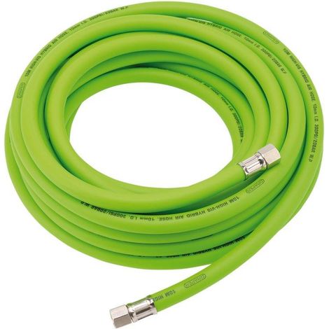 Draper Air Hose 10mm x 10m 32ft Hybrid Air Line Rubber Hose 1/4"" BSP 31729