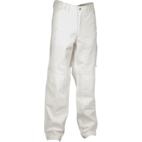 PU735-GD-BI Pantalone bianco multitasche 100% cotone 200 g S-M-L-XL-XXL-XXXL - XL