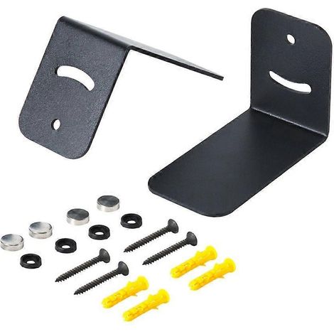 Wandhalterungen aus Stahl für Heim-Lautsprechersysteme, schwarze Ausführung, Ständer-Set