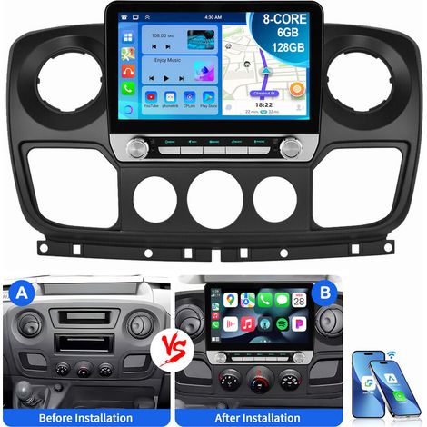 8 cœurs Pour Renault Master 3 Opel Movano B Nissan NV400 NAVI Autoradio Android 15 6+128G (1/5)
