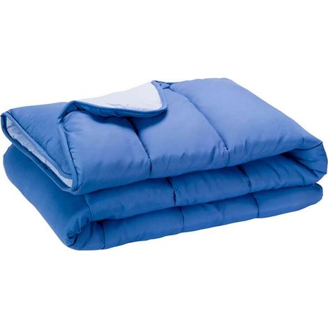 Nórdico de fibra bicolor de 300 gr/m²  Azul - Cama 105/120 (180x220)