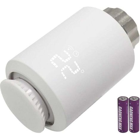 Radiator Thermostatic Head, Programmable Connected Thermostatic Valve, Radiator Thermostat Compatible with Alexa, Smart Life APP Control, Tuya Zigbee Gateway Required