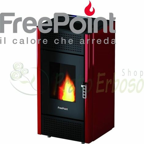 Miriam - Stufa a pellet da 7 Kw rossa