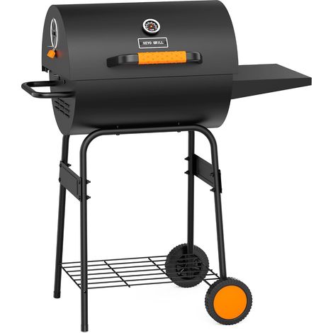 20 inch Charcoal Barbecue and Smoker with Adjustable Charcoal Tray Large Portable Barbecue with Thickened Chrome Cooking Grill, Camping Barbecue for Garden, Shed, Patio - 351 Sq In (1/5)