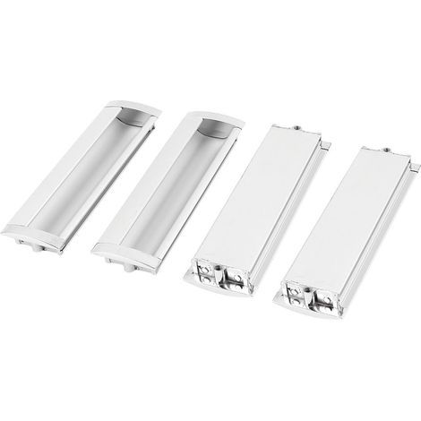 140mmx45mm Türbeschläge & -schlösser Aluminium Rechteck Schranktür Spülen Einbau Ziehgriff Halteg...