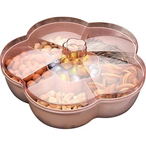 Caja para frutos secos creativa con múltiples compartimentos y tapa, sellada y a prueba de humedad. (1/4)
