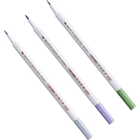 Stylo Peinture Acrylique - Pointe Extra-Fine 0.7 mm - Pour Roche Céramique Verre Bois Toile - 3 Pièces (1/5)