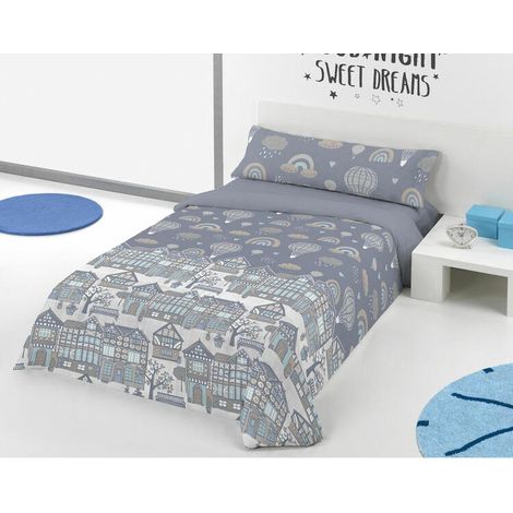 Pierre Cardin GLOBOS Housse de Couette Bleu 180x230 cm