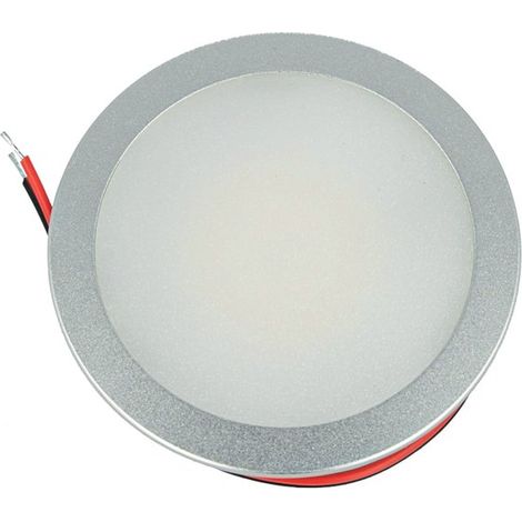 Mini Faretto Led Da Incasso Rotondo 5W AC/DC 12V DC 24V Bianco Caldo Foro 60mm Colore Alluminio Satinato