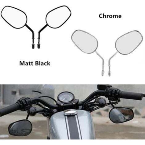 Motorradspiegel, Harley-Spiegel, hochwertige Ganzmetallspiegel, kompatibel mit Harley 883 Spiegeln (Schwarz)