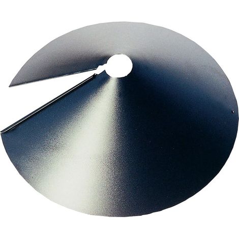 Baffle Anti-Ecureuil - Acier Texturé Poudré Noir - 18 16 14 12 Pouces - Pour Support de 12,7 à 34,9 mm - Fixation Sans Démontage Du Porte-Plante - 1 Pièce (1/5)