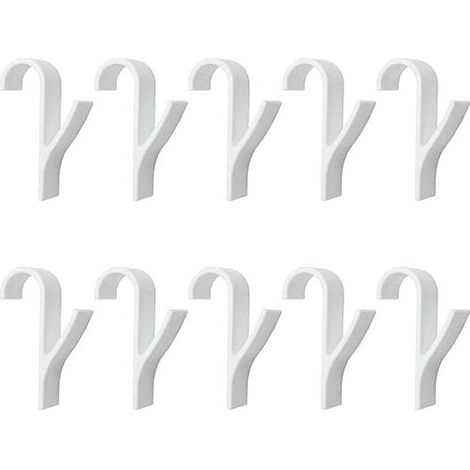 ZVD 10 pièces Crochet Radiateur, Crochet pour Radiateurs plastique Blanc,Crochet radiateur sèche serviette, Accroche Serviette Salle de Bain, Crochet pour Salle de Bain, Cuisine(Blanc) (1/4)