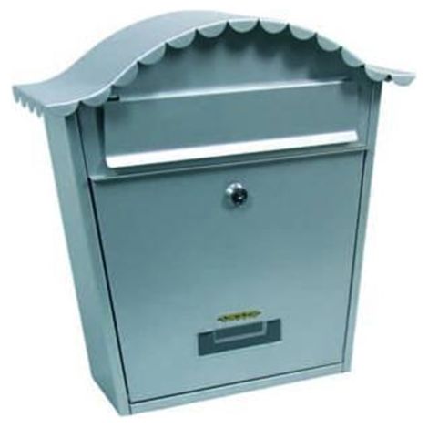 CASSETTA POSTALE PORTARIVISTE SAGOMATA PER ESTERNI GRIGIA 3 cm.36X13x36h. - (1/2)