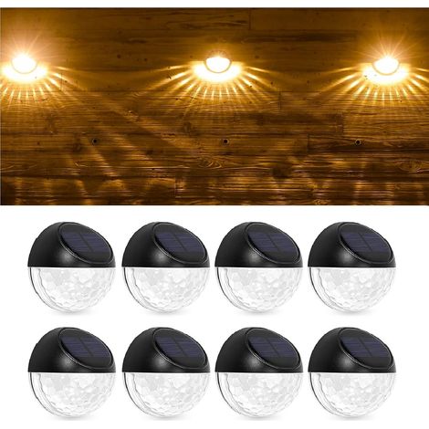 EASYCOMFORT Lampe Solaire Exterieur Jardin 2 Pièces Étanche - Éclairage Mural pour Portails, Clôtures, Murs (1/5)