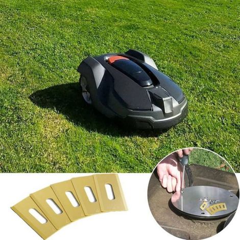 30 pièces lame tondeuse, lame Robot tondeuse à gazon avec vis, Rechange en titane,Lame tondeuse (30) (1/4)