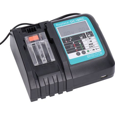 Chargeur de batterie au lithium pour batterie Li-ion DC18RC 14,4 V/18 V, série BL1860/BL1430, prise 100-240 V EU (1/5)