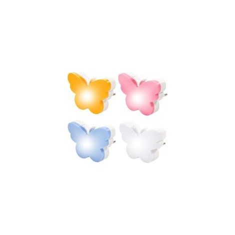 Veilleuse Enfant LED, Lot de 4 Lampe Nuit avec Capteur de Lumière Automatique Plug and Play Veilleuse pour Chambre, Couloir, Escalier, Garage, Kawaii Deco Cadeau (Papillon),9cm (1/5)