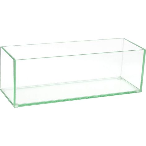 Vase en Verre décoratif pour la Maison ou Le Mariage – Forme rectangulaire oblongue, 30,5 cm de Long, 10,2 cm de Haut x 10,2 cm de Large, Transparent (1/5)