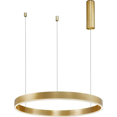 [NEUWERTIG] B-Ware Nova Luce Pendelleuchte Hängeleuchte Led Messing Warmweiß Dimmbar Motif 60cm 40 W