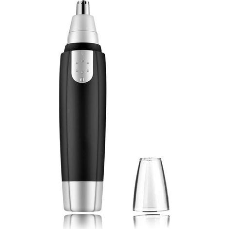 Tondeuse électrique pour poils d'oreilles et de nez avec lame double tranchant rotative à 360° et indolore