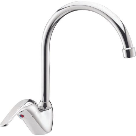 RUBINETTO MISCELATORE MONOCOMANDO LAVELLO CANNA PONTE SERIE CUCINA CROLLA