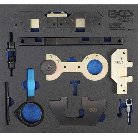BGS Carrello officina inserto 2/3: Set attrezzi regolazione motore per BMW M40 / M44 / M50 / M52 / M54 / M56 - 9491