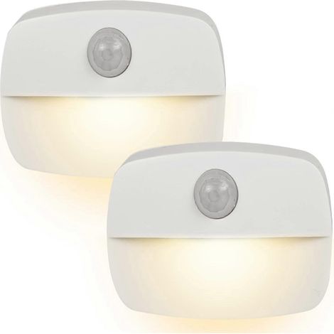 AMIR Lampe à détecteur de mouvement améliorée, éclairage d'escalier à piles, veilleuse LED adhésive sans fil pour placard, couloir, salle de bain, cuisine. (1/5)