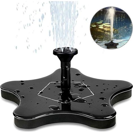 Fontaine Solaire Électrique Pompe à Eau Solaire Panneau Solaire Pompe 1.4W Jardin Extérieur Irrigation Pompe Flottante pour Jardin Patio Oiseaux Étang Piscine et Étang - RWJardin / bassins d'ornement (1/5)