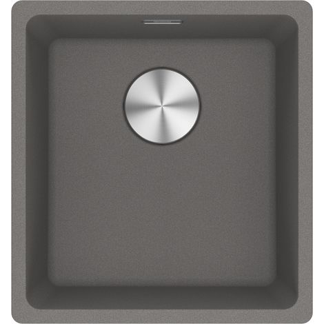 Franke Maris MRG 110-37 Evier sous plan 40x43cm en Fragranit+, Pierre Grise (MRG110-37SK) (1/2)