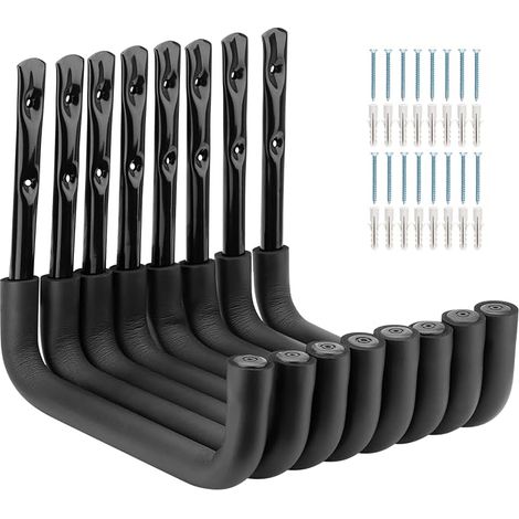 crochets d’échelle 25cm garage rangement utilitaire crochet Organisateur de rangement mural suspendu chaise pliante Vélo Outil de ski