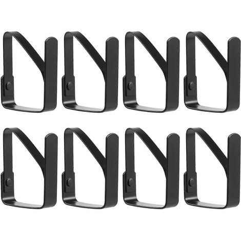 Set mit 8 schwarzen Tischdeckenklammern aus Edelstahl, verstellbar und rutschfest, ideal für Picknicktische, Tischdeckenhalter (1/5)
