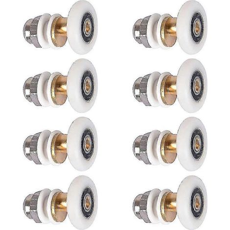 Duschkabinentür – Rollen für Duschkabinen-Schiebetüren, Ersatzrollen, 8 Stück, 23 mm (1/5)