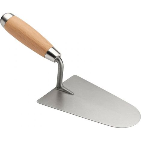 Cazzuola Punta Tonda Rotonda 20cm Manico in Legno Per Muratore Intonaco 332526