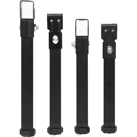 Pied De Lit - Métal - Hauteur Réglable Jusqu'à 50 cm - Pour Sommier À Lattes Et Cadre De Lit - Lot De 4