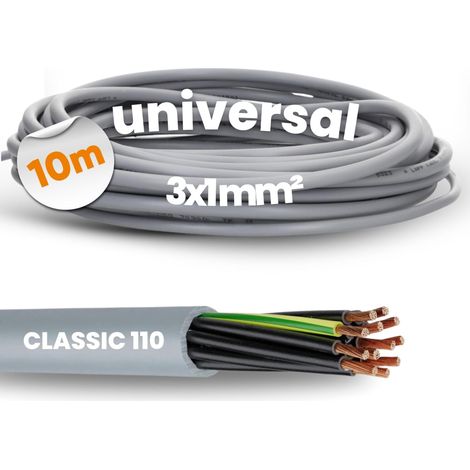 Lapp 1119203 Oliflex Classic 110 - Cavo di controllo in PVC, 3 x 1 mm², con conduttore di protezione verde e giallo 3G1,0 mm², cavo guaina a 3 fili, 3 fili