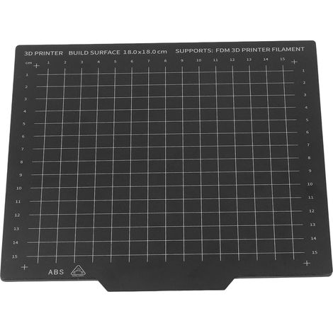 Plaque magnétique flexible en acier ressort pour imprimante 3D, lit chauffant 180x180mm, double face.