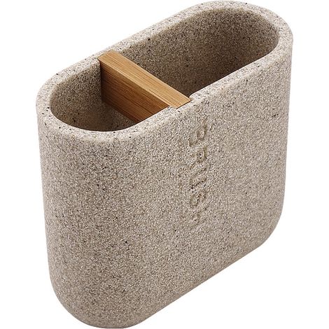 Kora porte-brosse à dents sable et bois de bambou KO 24057-86 (1/3)