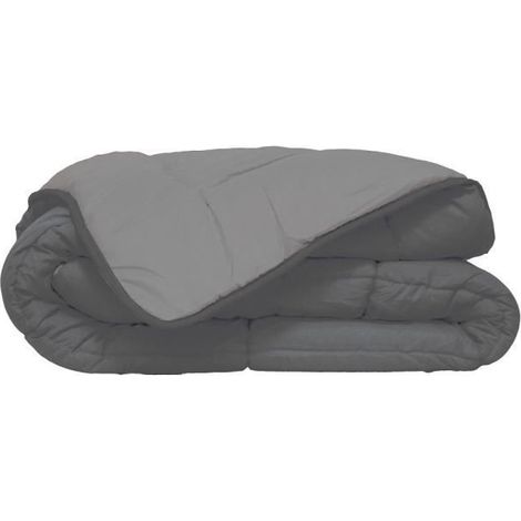 HUDSON - Couette Ligera Microfibra - 200gr/m2 - Gris y Plata - 220 x 240 cm